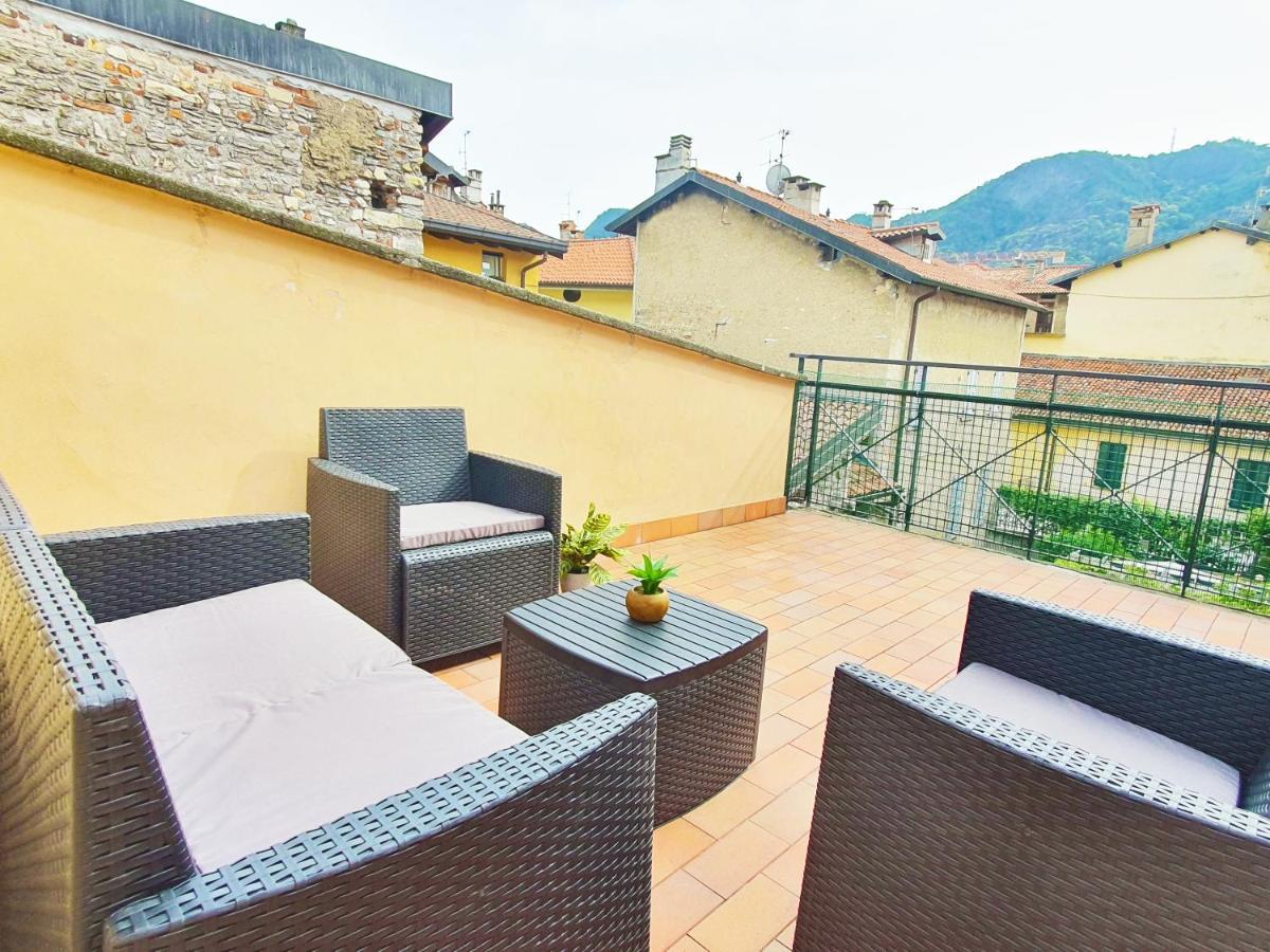 King Como Lake Center 9 Posti Letto- Grande Terrazza - 2 Bagni Privati Bagian luar foto